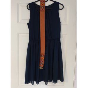 Juniors By&By Casual Lined Summer Dress; Free Belt